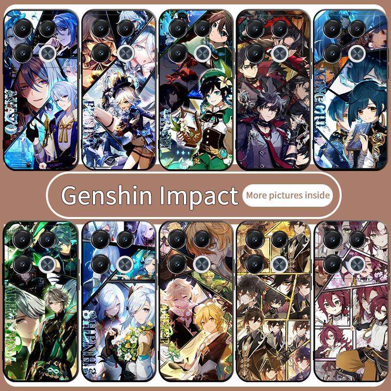 สําหรับ Infinix Note 40 30 X678B X6710 X6711 X6850 X6851 X6851B X6852 X6833B X6853 Pro PLUS VIP 4G 5G Genshin Matte Case Soft Cover