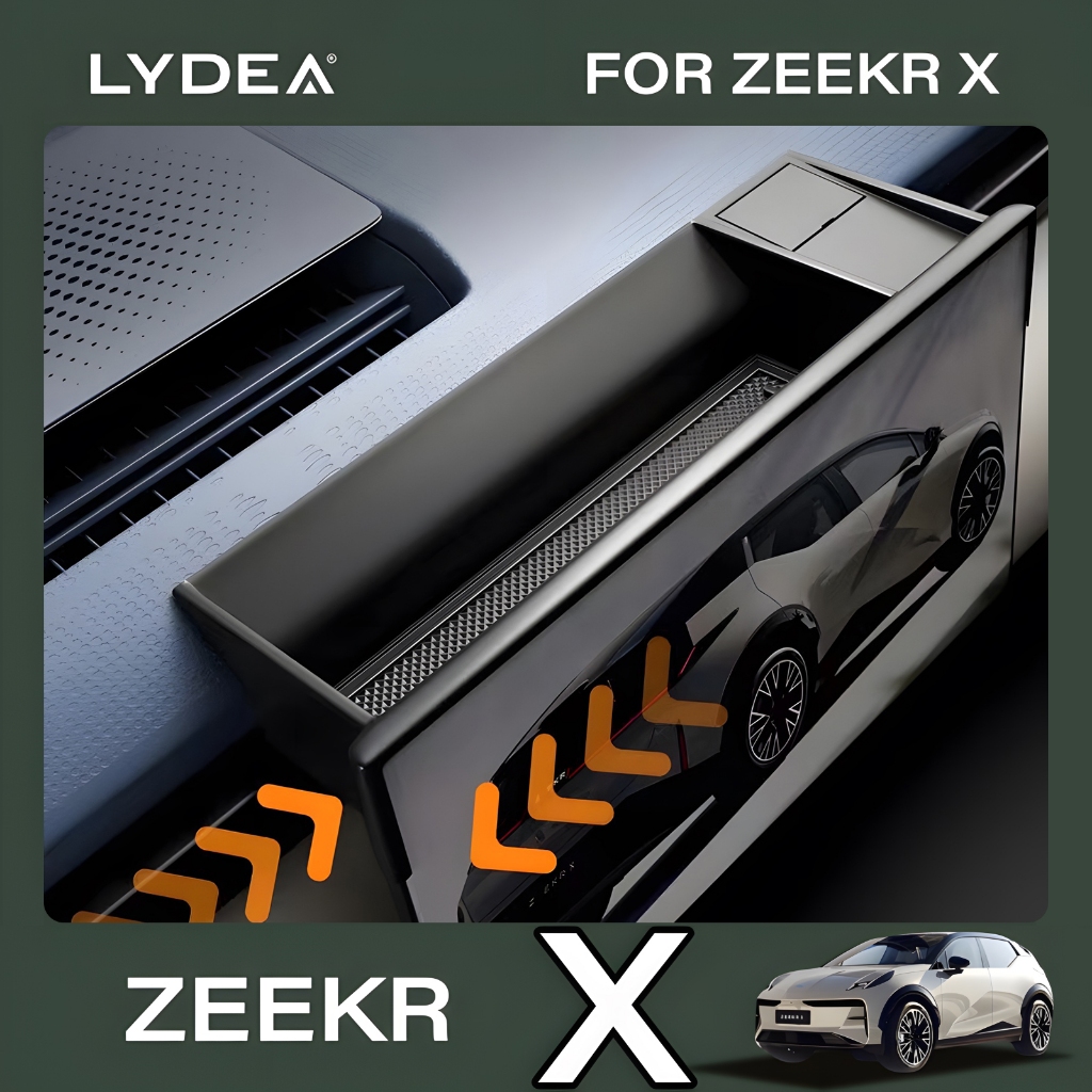 เหมาะสำหรับ Zeekr x คอนโซลกลางกล่องเก็บของด้านหลังด้านหลังหน้าจอกล่องเก็บของในรถยนต์กล่องกระดาษทิชชูอุปกรณ์ดัดแปลงตกแต่งภายใน