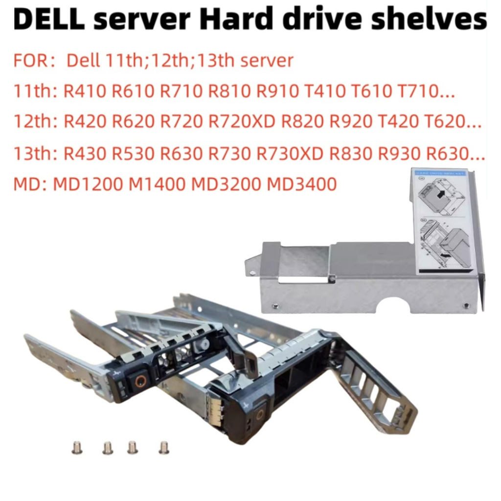 (2PCS)RangeVoyage 2.5 3.5 "SAS SATA HDDแคดดี้ถาดสําหรับDell poweredge server R310 R510 R720 R730 Bou