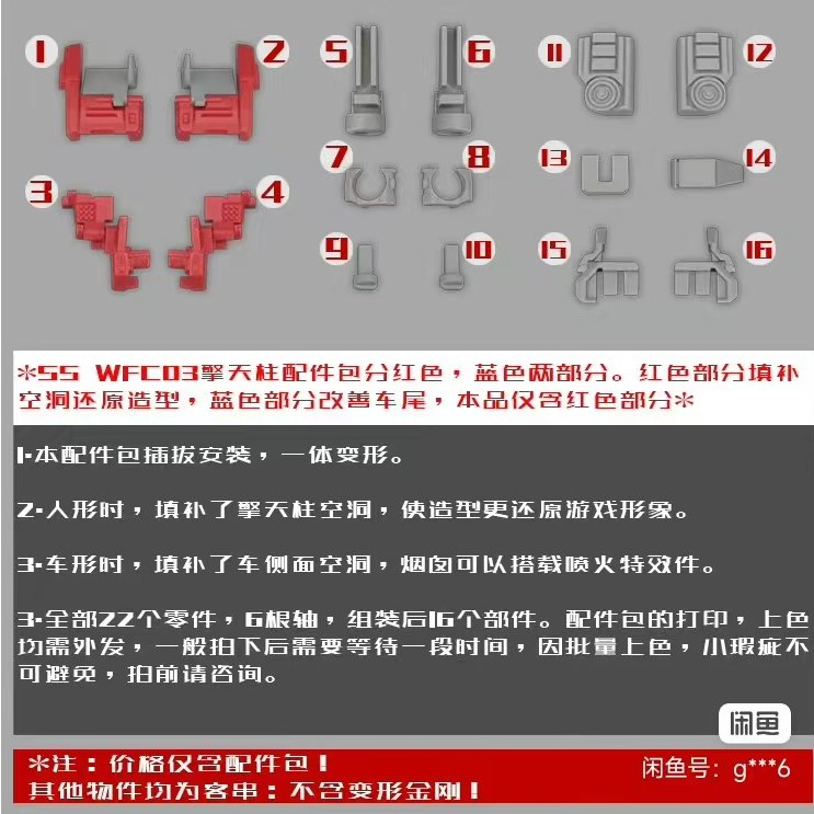[GO Better]ss WFC03 Optimus Prime Transformers Kit โมเดลExculding