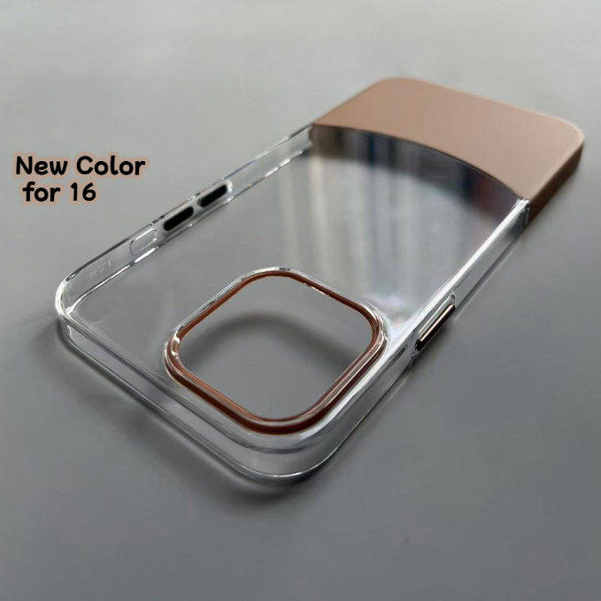 【Detachable/Transparent Pc hard case/Orange】เคส compatible for iPhone 11 12 13 14 15 16 pro max case