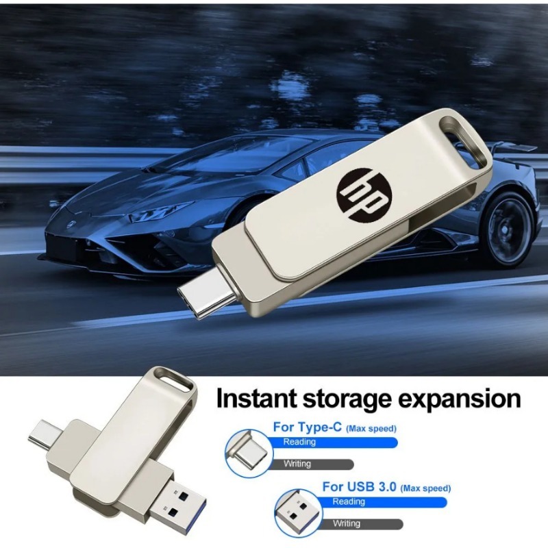 ไดรฟ์ปากกา HP USB 3.0 2 In 1 HP Dual Type C USB Flash 1TB 2TB 4TB 8TB 16TB หน่วยความจําแบบพกพา U ความเร็วสูงจิตดิสก์