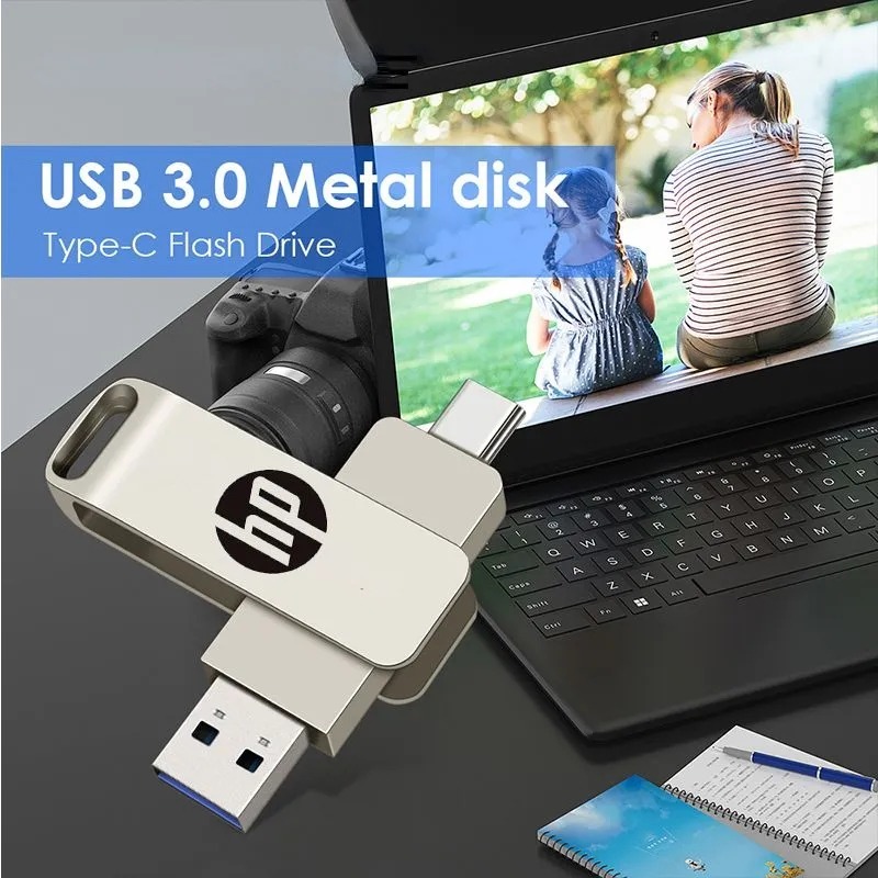 ไดรฟ์ปากกา HP USB 3.0 2 In 1 HP Dual Type C USB Flash 1TB 2TB 4TB 8TB 16TB หน่วยความจําแบบพกพา U ความเร็วสูงจิตดิสก์