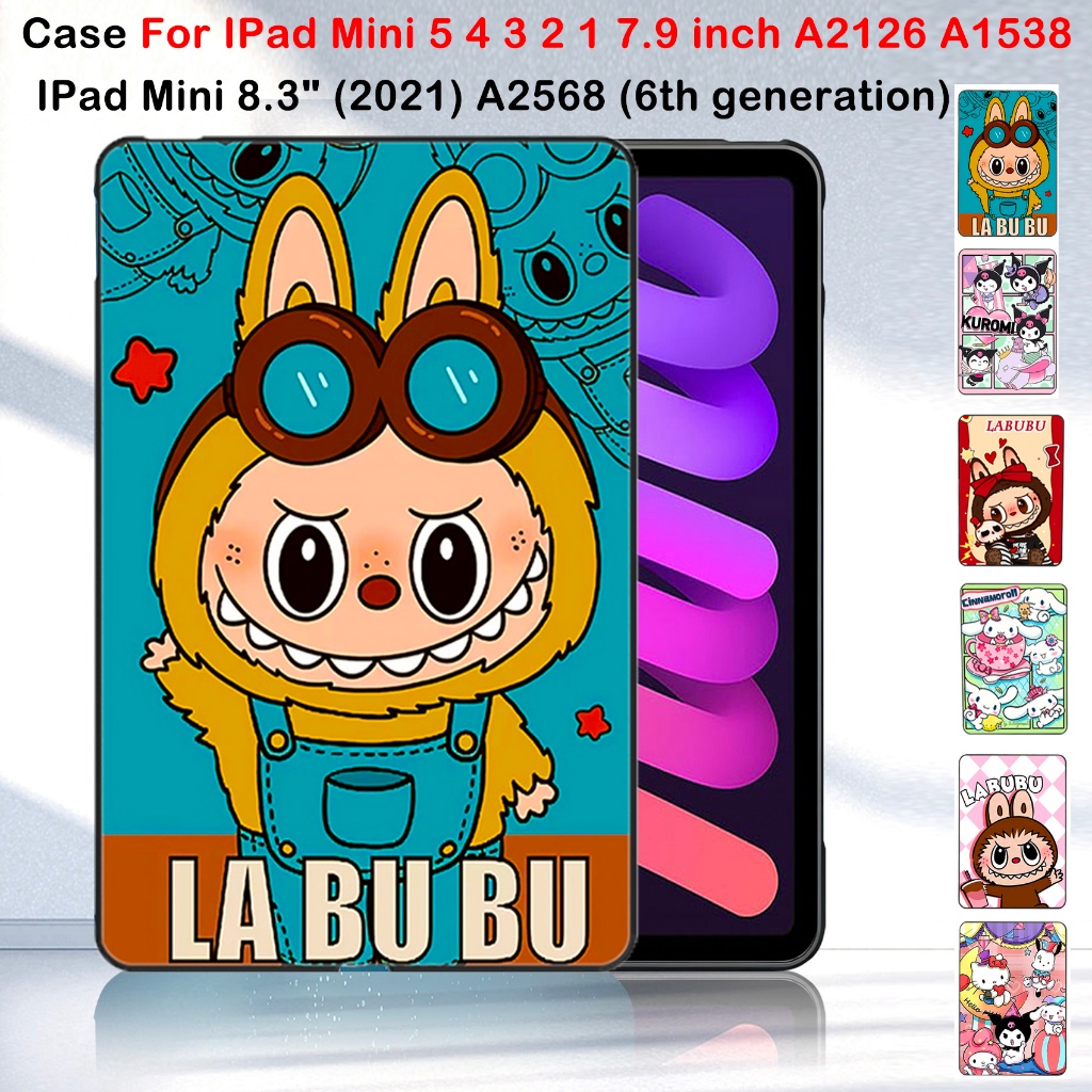 สําหรับipad Mini 5 4 3 2 1 7.9 นิ้วA2126 A1538 แฟชั่นการ์ตูนอะนิเมะรูปแบบแท็บเล็ตIPad Mini 8.3 " (2021) A2568 (รุ่นที่ 6) คุณภาพสูงTPUกันกระแทกกรณีแท็บเล็ต