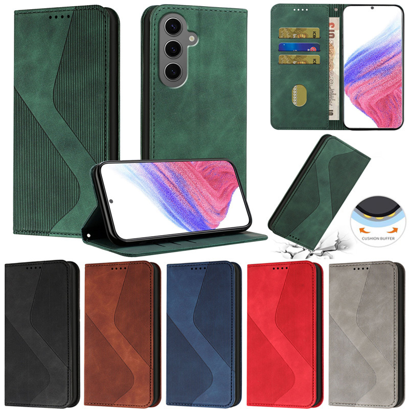 SAMSUNG Retroปลอกสําหรับsamsung Galaxy A55 A35 A15 A25 A54 M35 M55 M15 F15 M14 M54 M34 5G A24 4G A05S A20 A30 A50 A30S A70 หรูหราหนังPUกรณี