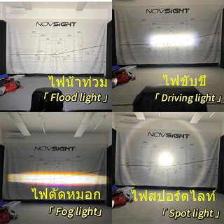 Novsight WL1 ทุกสภาพอากาศ 3 นิ ้ ว Cube LED Pods Off-road ขับรถหมอก Spotlight Floodlight 40W High Lumen 6500K สีขาว 2500K Amber Super Bright 2 ชิ ้ น