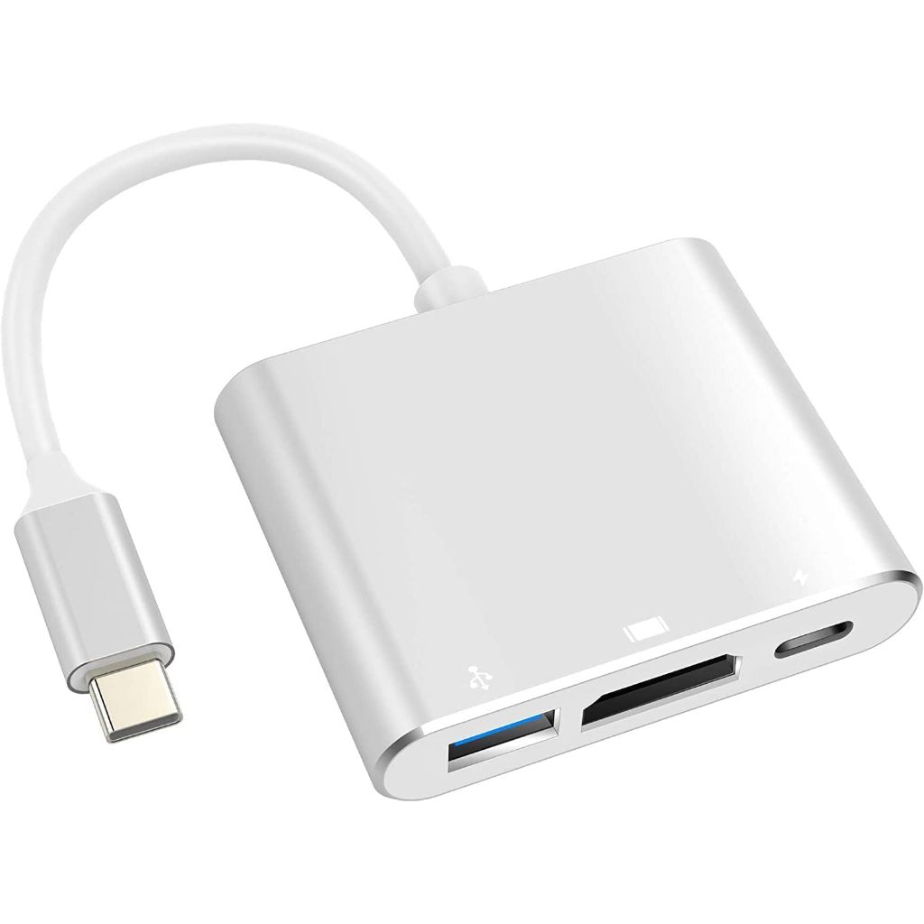 อะแดปเตอร์ Multiport AV พร้อมเอาต์พุต HDTV 4K พอร์ต USB 3.0 และพอร์ตชาร์จ USB-C ที่รองรับ