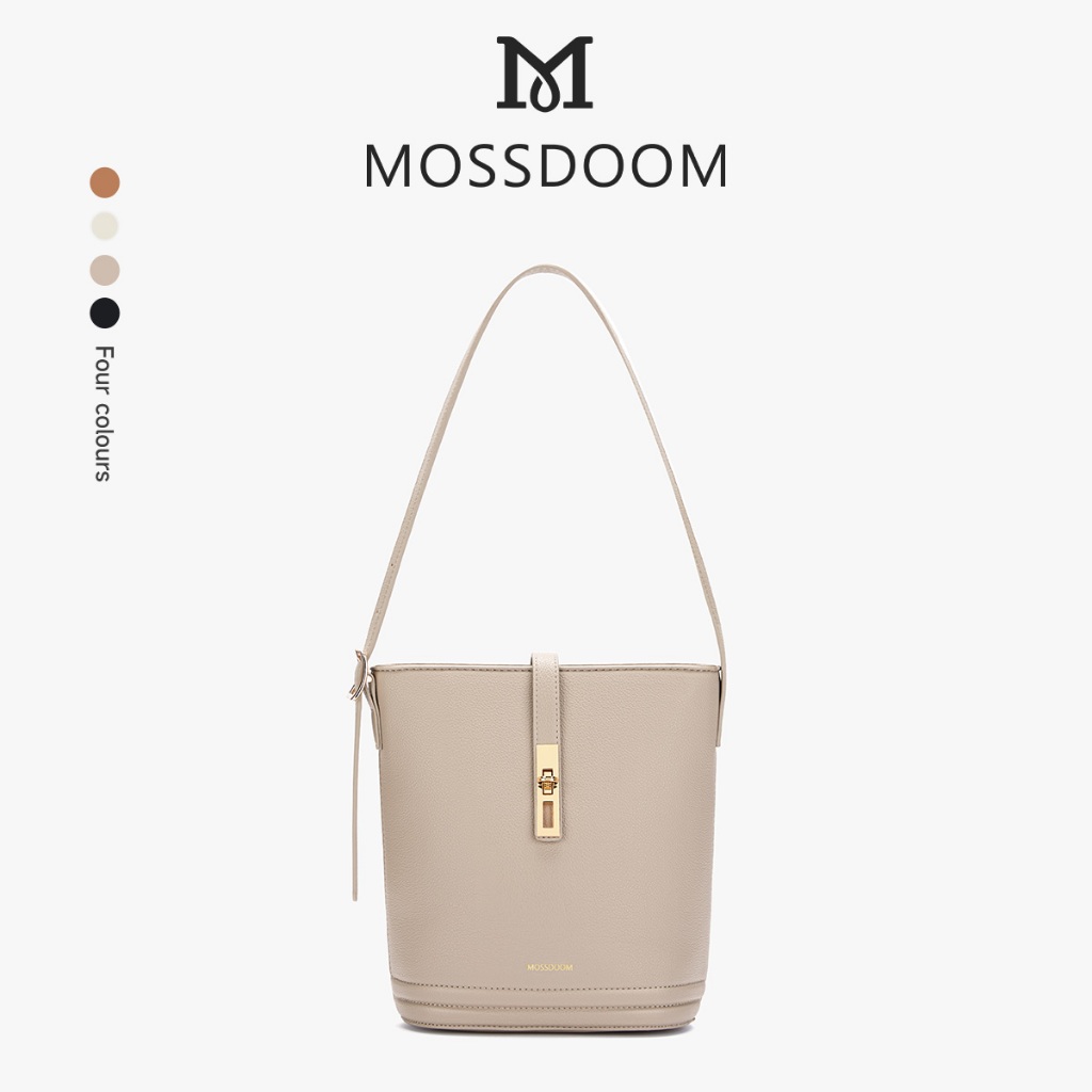 MOSSDOOM Luxy Bag กระเป๋าทรงถังแฟชั่น ขนาดใหญ่ ดีไซน์เรียบหรู