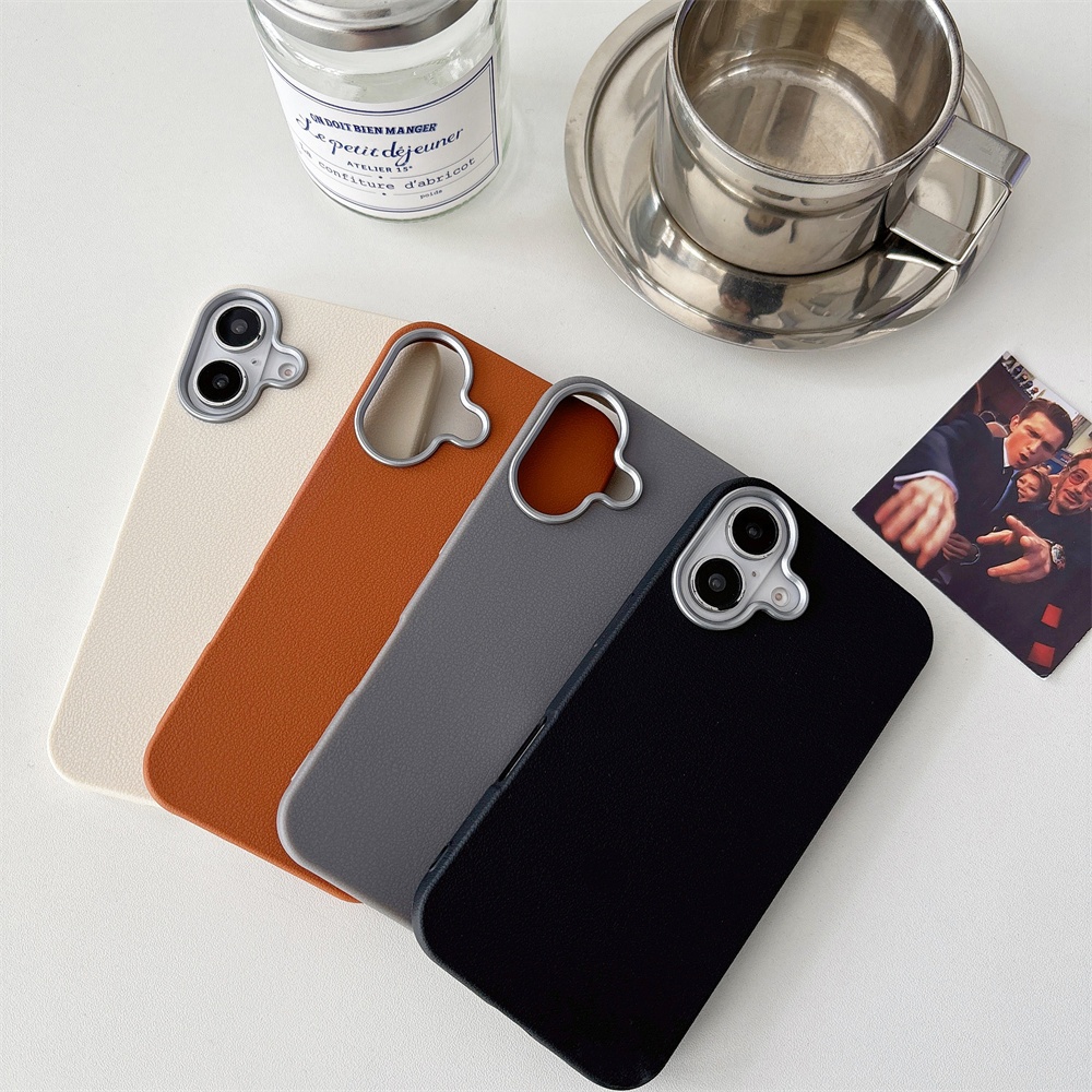 Iphone 16 Pro MAX 15 14 Plus 13 12 11 X XR XS MAX 7 8 SE 2020 หนังผิว Soft TPU Case Cover