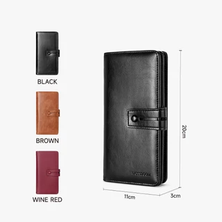 MOSSDOOM Dompet Wanita Serbaguna กระเป๋าสตางค์ใบยาว กระเป๋าสตางค์สุภาพสตรี