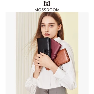 MOSSDOOM Dompet Wanita Serbaguna กระเป๋าสตางค์ใบยาว กระเป๋าสตางค์สุภาพสตรี
