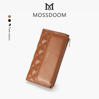 MOSSDOOM Dompet Wanita Simpel Panjang กระเป๋าสตางค์ใบยาว กระเป๋าสตางค์สุภาพสตรี