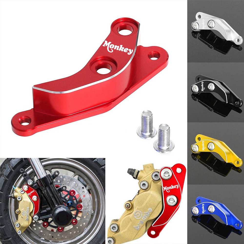 Monkey LOGO CNC-Machined Aluminium Brembo P4 Caliper Mounting Bracket HONDA MONKEY125 2018-2024