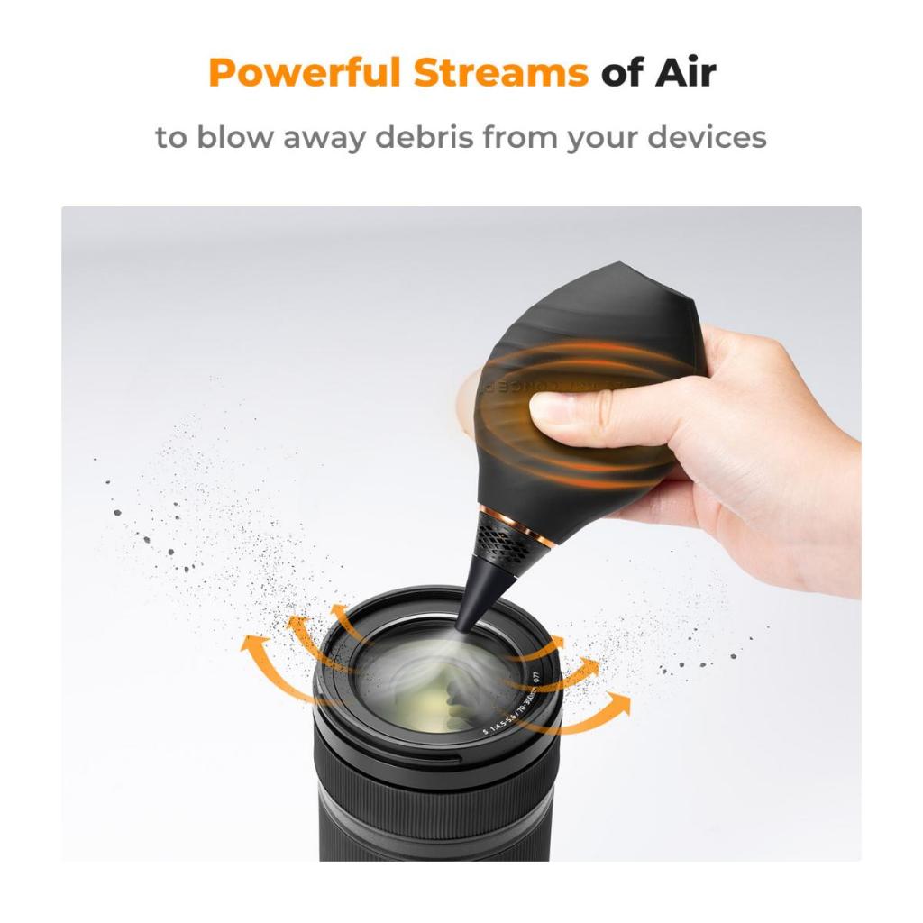 K&f Concept Air Blower หัวฉีดยาว/การออกแบบสวิตช์หัวฉีดสั้น, Single Air Intake เลนส์กล้อง, สําหรับเซ็นเซอร์เลนส์ SLR ดิจิตอลหน้าจอ LCD เครื่องดนตรีคีย์บอร์ด Tel