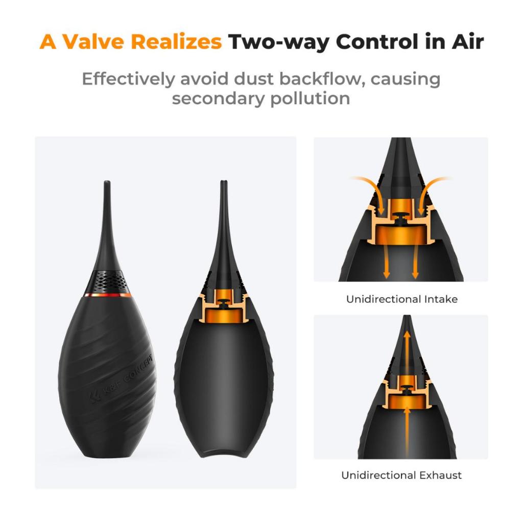 K&f Concept Air Blower หัวฉีดยาว/การออกแบบสวิตช์หัวฉีดสั้น, Single Air Intake เลนส์กล้อง, สําหรับเซ็นเซอร์เลนส์ SLR ดิจิตอลหน้าจอ LCD เครื่องดนตรีคีย์บอร์ด Tel