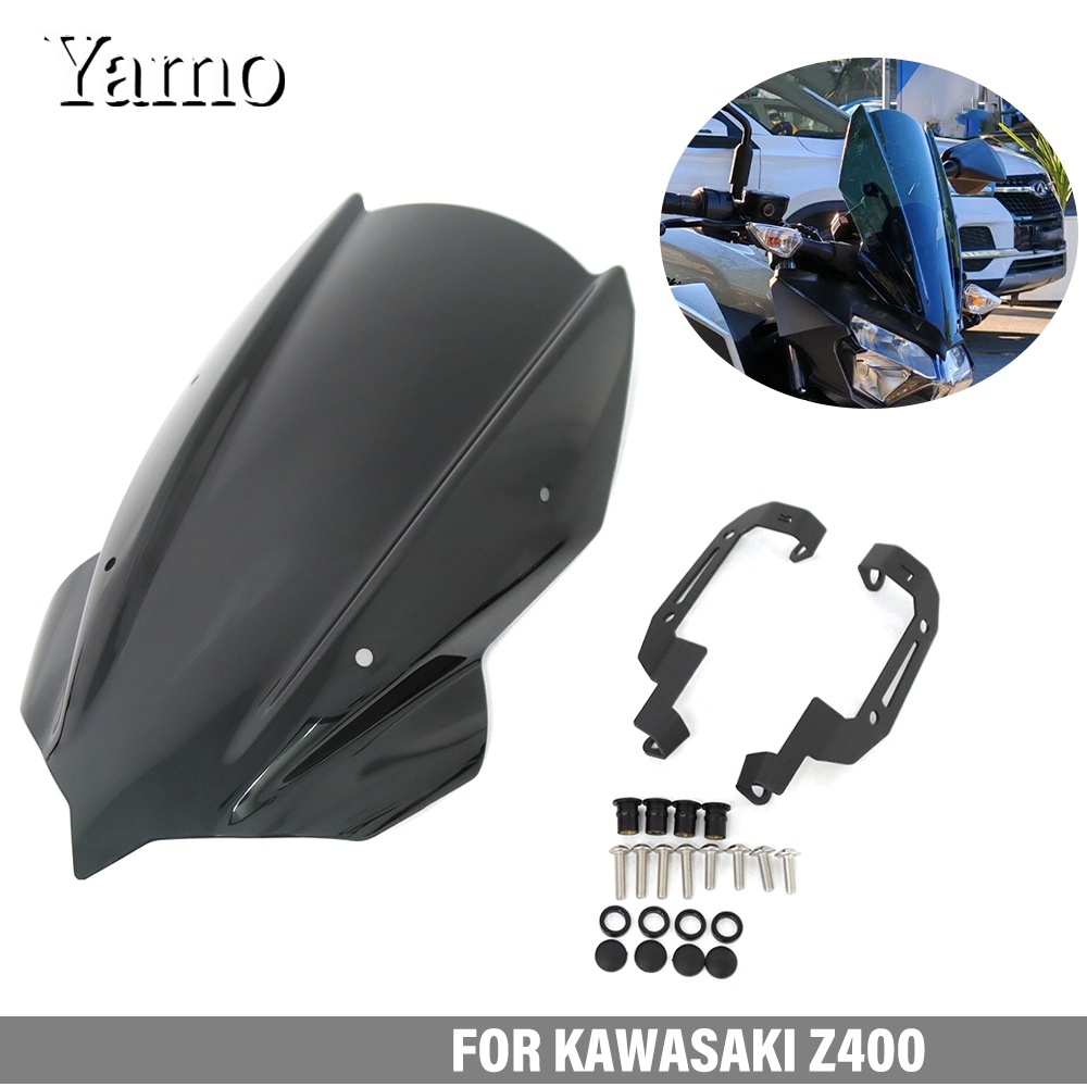 สําหรับกระจก Kawasaki Z400 2019-2024, กระจก Z-400, ฝาครอบการไหลของอากาศรถจักรยานยนต์