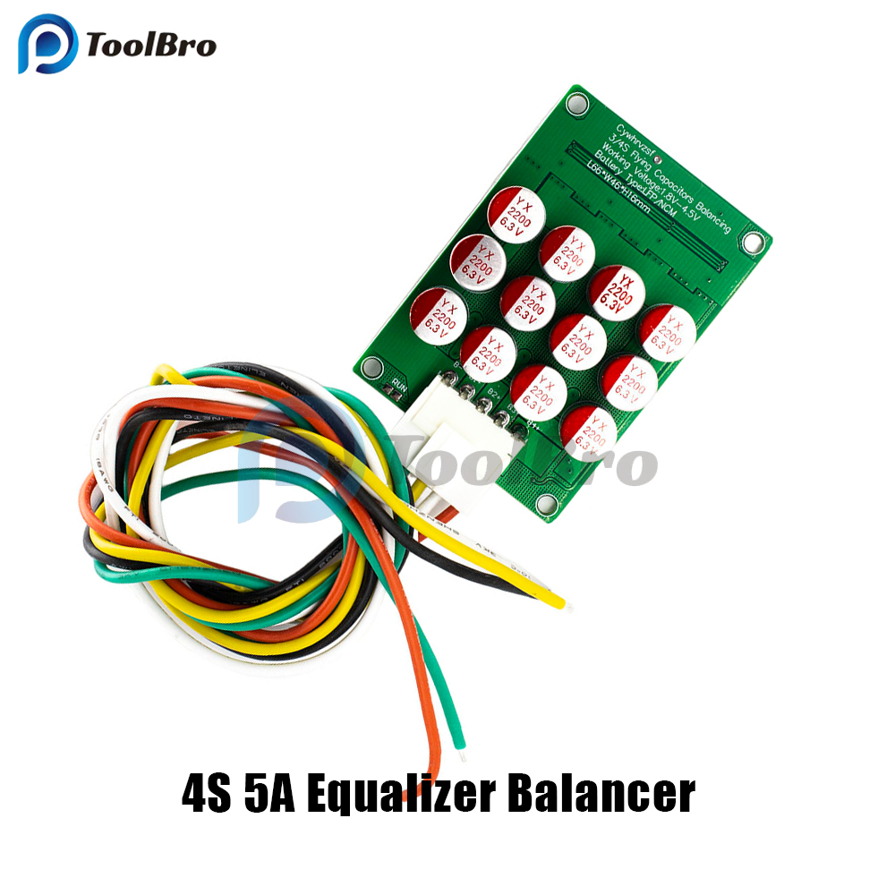 4s 5A Balance Li-ion Lifepo4 LTO แบตเตอรี ่ ลิเธียม Active Equalizer Balancer Green Board Capacitor 