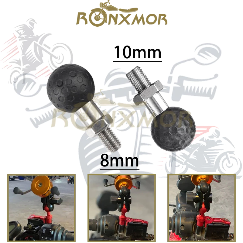 Ronxmor 1PC รถจักรยานยนต ์ Universal Modification ผู ้ ถือโทรศัพท ์ มือถืออุปกรณ ์ เสริม E-bike กระจกมองหลัง Fixing Sphe