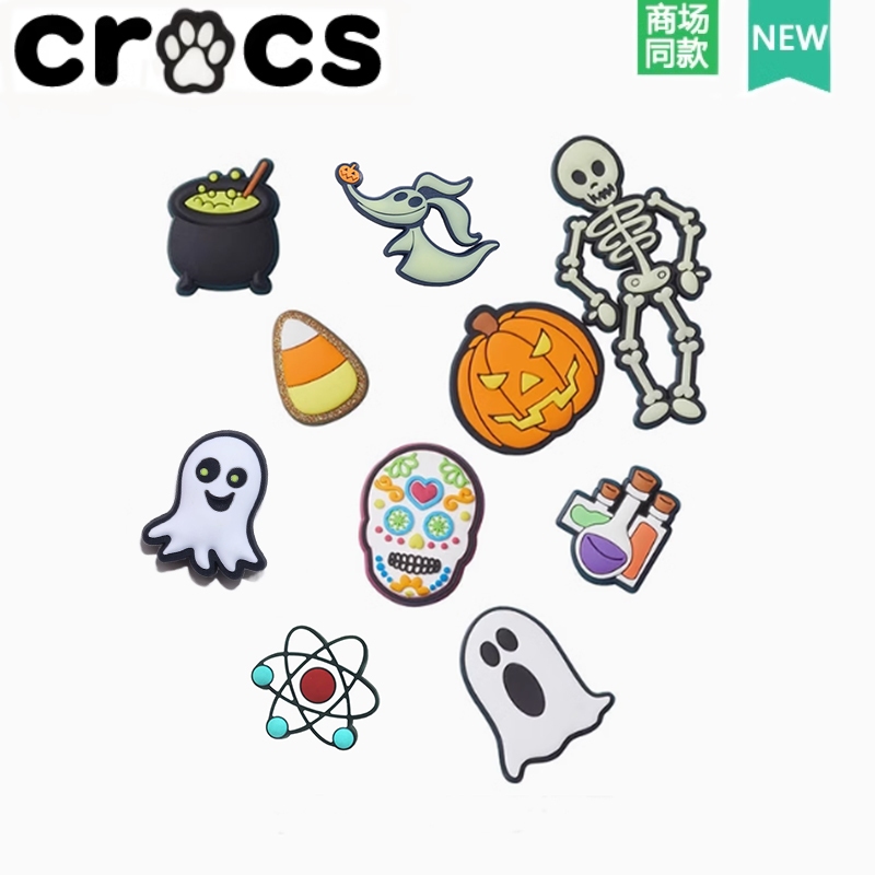 Crocs Hole Shoes Shoes Flower Carlo Chi Accessories Shoe Buckle Cartoon Nightmare Before Christmas Halloween Series Zhib Star