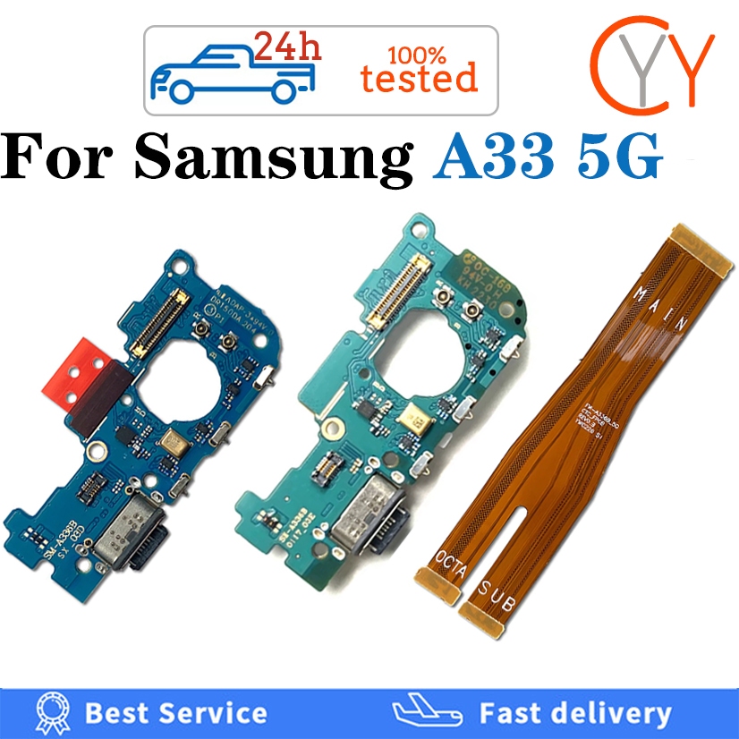 สําหรับ Samsung Galaxy A33 5G A336 A336B USB ชาร์จพอร์ต Dock Board Charger Connector เมนบอร์ดหลัก Fl