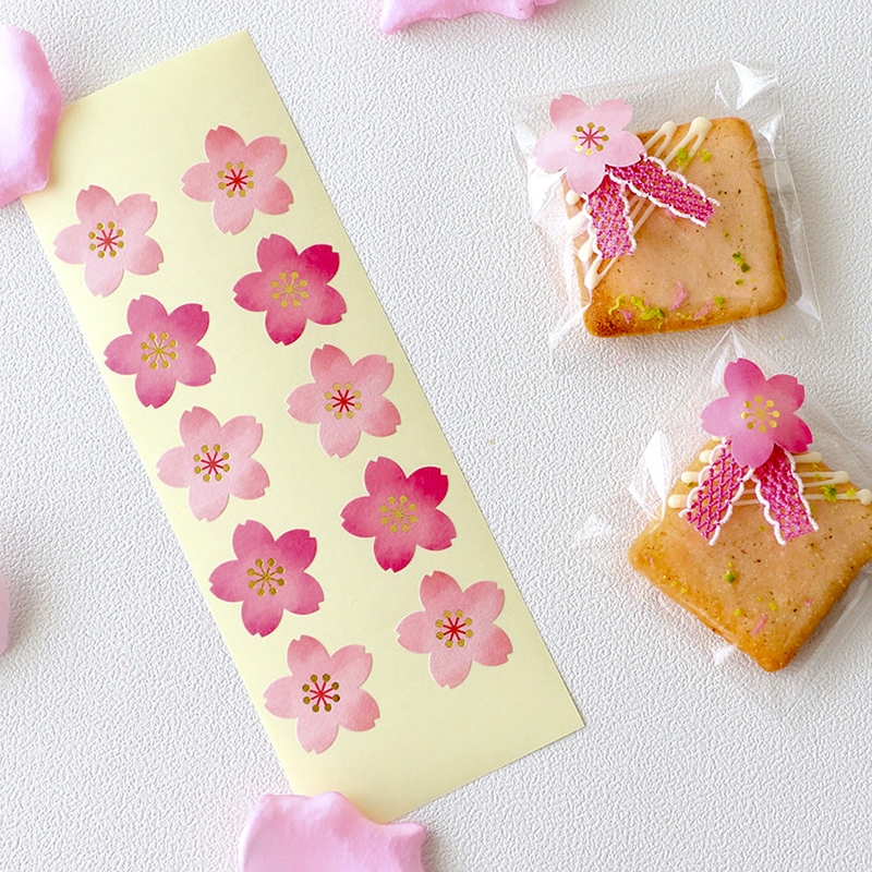 10 ชิ้น/เซ็ต Cherry Blossom สติกเกอร์ปีใหม่คริสต์มาสของขวัญห่อป้ายงานแต่งงานวันเกิด Party Decor สติกเกอร์ซองจดหมายซีลเบเกอรี่ป้ายหัตถกรรมอุปกรณ์