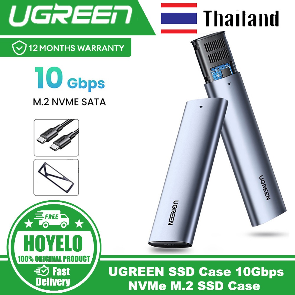 Ugreen SSD กรณี 10Gbps NVMe M.2 SSD สําหรับ PCIe SATA ถึง USB SSD สําหรับฮาร ์ ดไดรฟ ์ ภายนอก