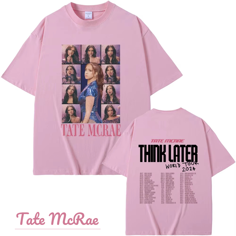 ใหม่ เสื้อ " ❤Tate McRae "  | Tate McRae ผ้าCotton 100% T-Shirt ใส่ได้ ทั้ง ชาย ใส่สบาย ไม่หด ไม่ย้