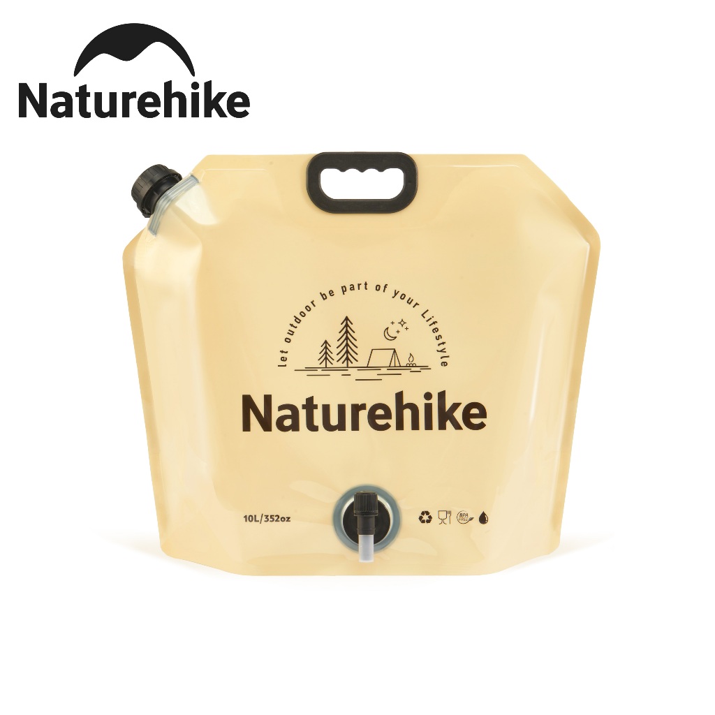 Naturehike เดินป่าธรรมชาติ ตั้งแคมป์กลางแจ้งปิกนิก10ลเครื่องดื่มกระเป๋าที่มีก๊อกน้ําน้ําถุงน้ํา