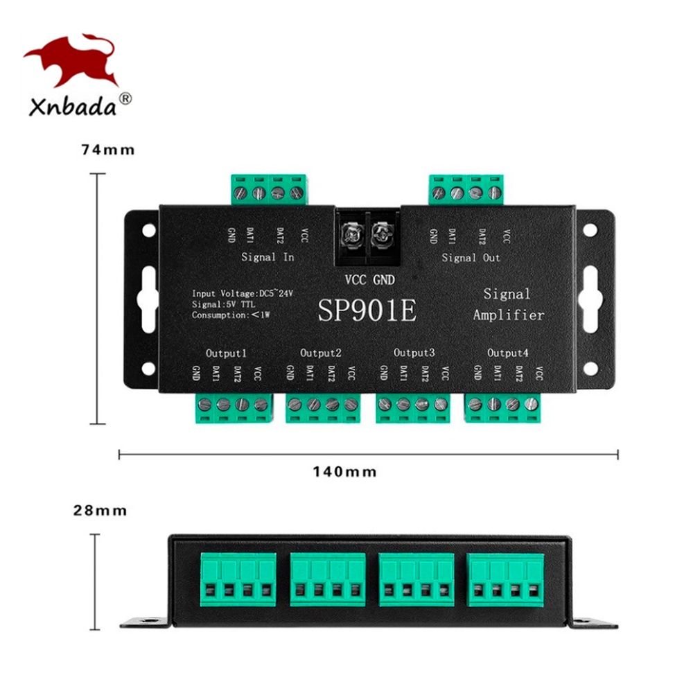 Ws2811 WS2812B SP901E เครื่องขยายสัญญาณ Led Controller SPI เอาต์พุต 5V TTL สัญญาณสําหรับ WS2813 WS28