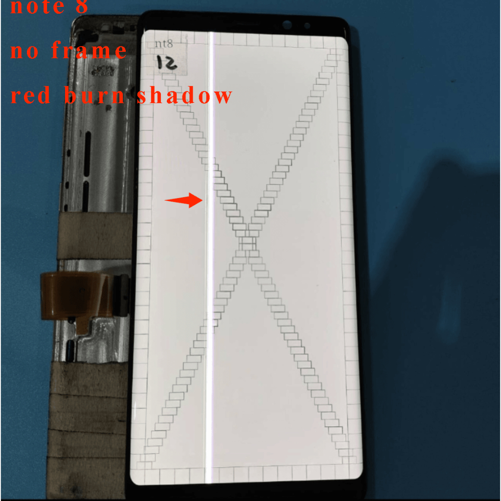 พร้อม dot line burn super amoled LCD สําหรับ Samsung Galaxy หมายเหตุ 8 หน้าจอสัมผัสสําหรับ Samsung Galaxy หมายเหตุ 8 N9500 N950F เปลี่ยน LCD
