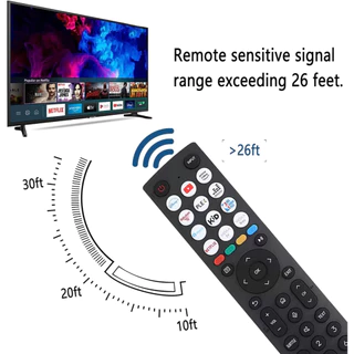 ทดแทนสําหรับ Hisense android สมาร์ททีวีรีโมทคอนโทรลเข้ากันได้กับ Hisense VIDAA TV 40A4KV 32A4KV 43A4KV - ไม่ต้องตั้งค่า