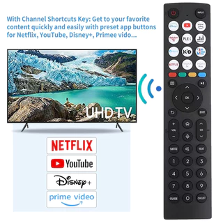 ทดแทนสําหรับ Hisense android สมาร์ททีวีรีโมทคอนโทรลเข้ากันได้กับ Hisense VIDAA TV 40A4KV 32A4KV 43A4KV - ไม่ต้องตั้งค่า