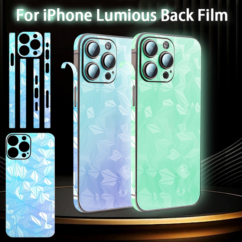 1 ชุด Lumious ด้านข้าง/ด้านหลังฟิล์มสําหรับ iphone 16/15/14/13/12promax Anti-scratch เลนส์ฟิล์มป้องกันฟิล์มสําหรับ iphone 16 promax ด้านข้างฟิล์ม