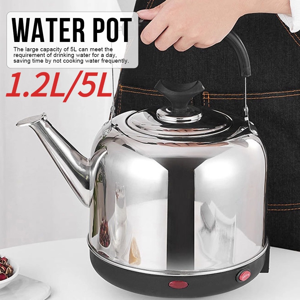 หม้อต้มน้ําไฟฟ้าสแตนเลส 5 ลิตร 220 V