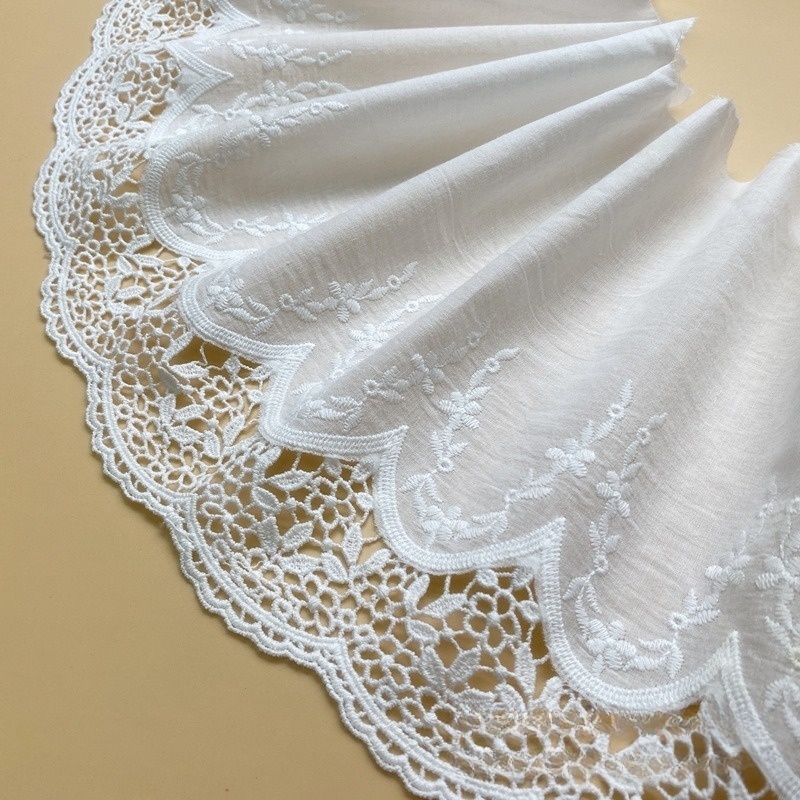 แนะนำ ผ้าม่าน 1ขนาดกลวงผ้าฝ้ายเย็บปักถักร้อยลูกไม้กว้าง22เซนติเมตรผ้าม่านกระโปรงเหมแขนอุปกรณ์จัดงานแต่งงานทําเองอุปกรณ์ตกแต่ง ราคาพิเศษ มีเก็บเงินปลายทาง