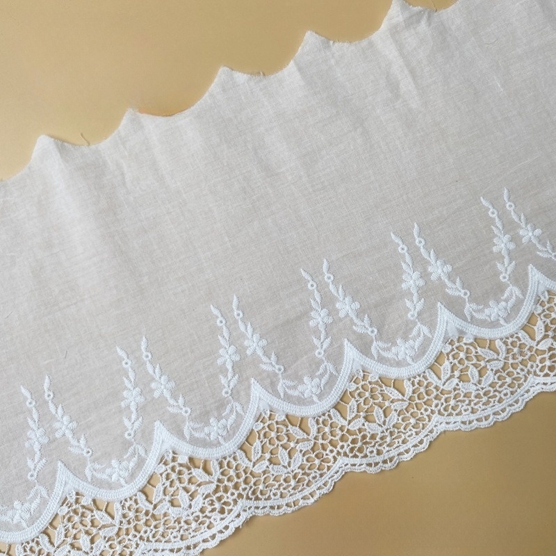 แนะนำ ผ้าม่าน 1ขนาดกลวงผ้าฝ้ายเย็บปักถักร้อยลูกไม้กว้าง22เซนติเมตรผ้าม่านกระโปรงเหมแขนอุปกรณ์จัดงานแต่งงานทําเองอุปกรณ์ตกแต่ง ราคาพิเศษ มีเก็บเงินปลายทาง