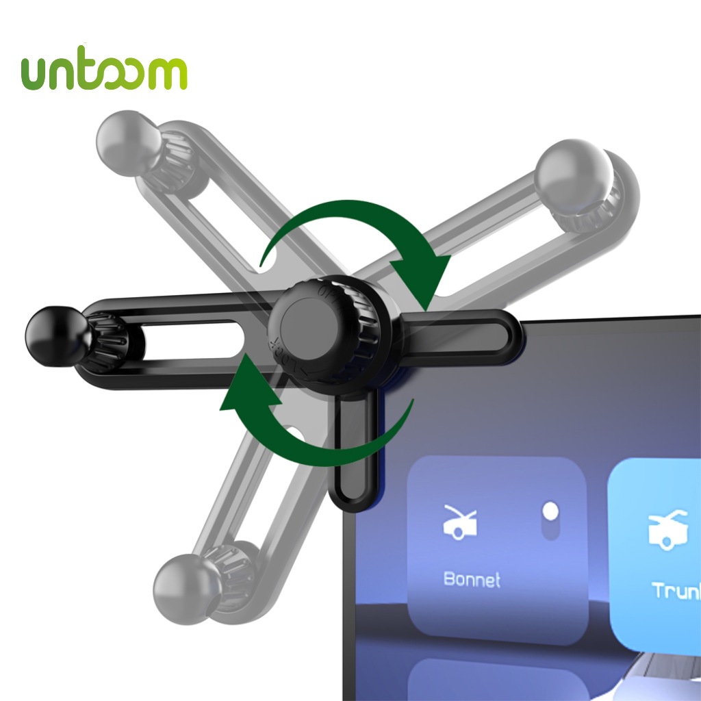 Untoom รถจอแสดงผลหน้าจอที่วางโทรศัพท์ฐาน Universal 17 มม.หัวบอลรถโทรศัพท์ Mount Bracket อุปกรณ์เสริมสําหรับ Tesla รุ่น 3/Y/S/X