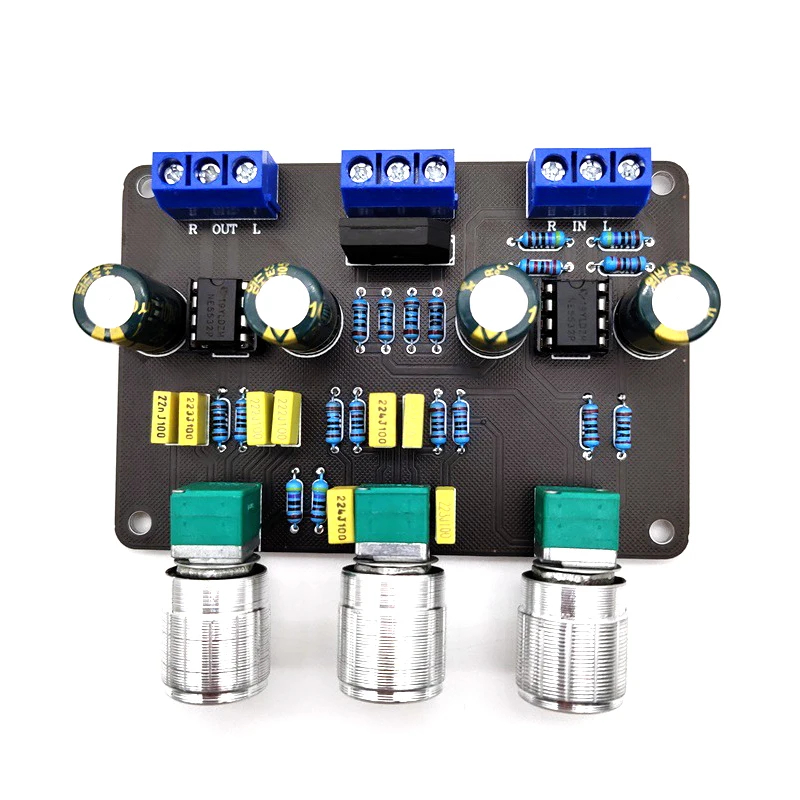 Dual NE5532 โทนสเตอริโอ Preamplifier บอร์ดเสียง HiFi Amprifier Equalizer Preamp Treble Bass Tone Control Pre Amplifier