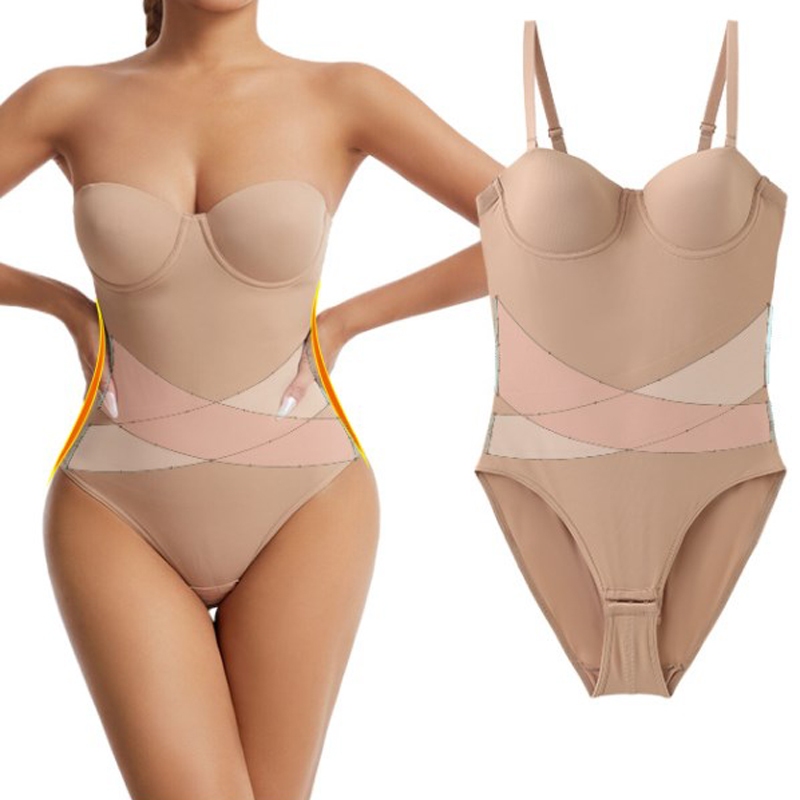 Wechery รัดตัวผู้หญิง Body Shaper พร้อม Bra One Piece ชุดบอดี้สูท Tummy Control Slimming Full Shapewear