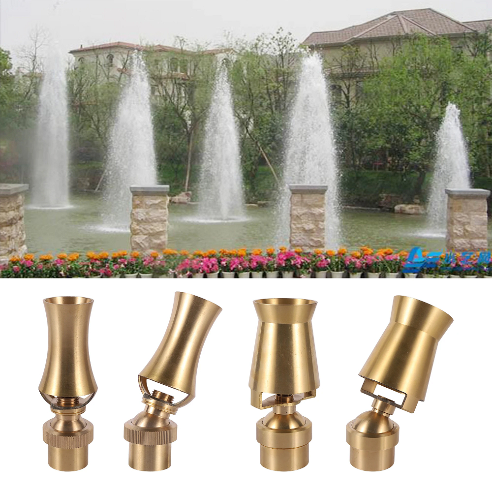 3/4 1" 1.5 2 ทองเหลืองสแตนเลส Cascade น้ําพุน้ําหัวฉีด Sray หัว Pond ภูมิทัศน์ตกแต่งน้ําพุ