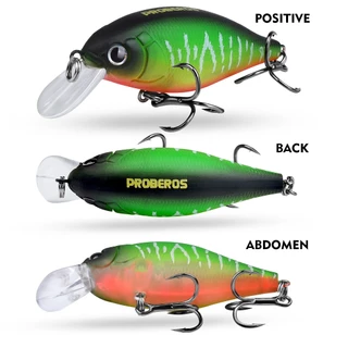 Proberos ตื้นดําน้ํา Crankbaits: 14g/0.49oz 7.5 ซม./1.95 นิ้ว Wobbler ประดิษฐ์ Hard เหยื่อสําหรับ Bass & Pike ตกปลา