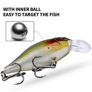 Proberos ตื้นดําน้ํา Crankbaits: 14g/0.49oz 7.5 ซม./1.95 นิ้ว Wobbler ประดิษฐ์ Hard เหยื่อสําหรับ Bass & Pike ตกปลา