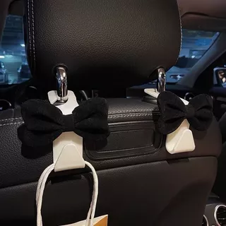 คุณภาพสูง Bowknot รถที่นั่งกลับ Hooks รถ Headrest Organizer แขวน Auto Decor ตกแต่งรถ