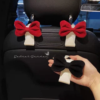 คุณภาพสูง Bowknot รถที่นั่งกลับ Hooks รถ Headrest Organizer แขวน Auto Decor ตกแต่งรถ