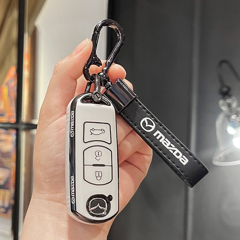 เคสกุญแจรีโมทรถยนต์ tpu สําหรับ Mazda 2 3 CX-3 CX-5 CX-7 CX-9 CX5 CX7 CX9 CX3 ของแต่งรถยนต์ พวงกุญแจ
