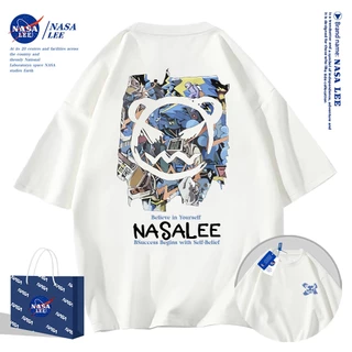 ✨สินค้าพร้อมส่ง✨เสื้อยืดคอกลมลายร่วมกับ NASA ใส่ได้ทั้งชายและหญิง ผลิตจากผ้าคอตตอน 100% เหมาะสำหรับเยาวชน