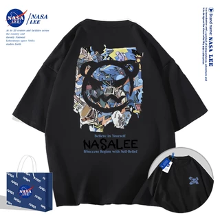 ✨สินค้าพร้อมส่ง✨เสื้อยืดคอกลมลายร่วมกับ NASA ใส่ได้ทั้งชายและหญิง ผลิตจากผ้าคอตตอน 100% เหมาะสำหรับเยาวชน