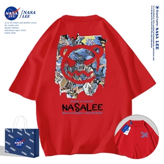 ✨สินค้าพร้อมส่ง✨เสื้อยืดคอกลมลายร่วมกับ NASA ใส่ได้ทั้งชายและหญิง ผลิตจากผ้าคอตตอน 100% เหมาะสำหรับเยาวชน