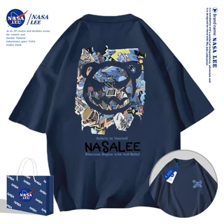 ✨สินค้าพร้อมส่ง✨เสื้อยืดคอกลมลายร่วมกับ NASA ใส่ได้ทั้งชายและหญิง ผลิตจากผ้าคอตตอน 100% เหมาะสำหรับเยาวชน