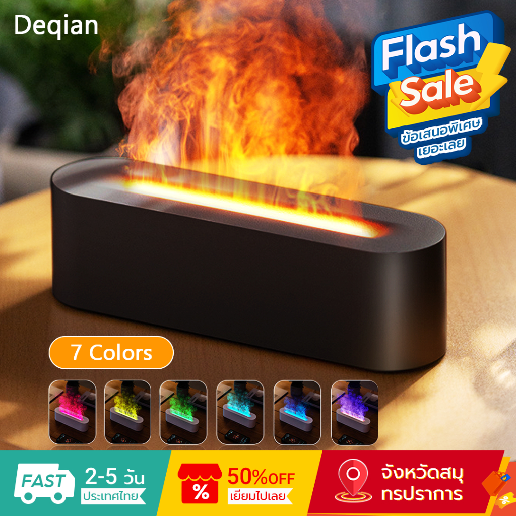 Deqian เครื่องทําความชื้นอโรมาเธอราพี พาวเวอร์ซัพพลาย Type-C 150 มล. พร้อมไฟหลากสี